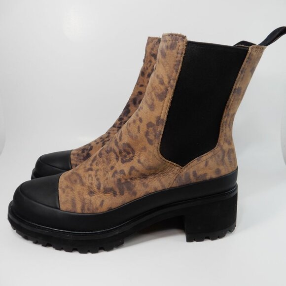 Timberland Kori Park 2.0 Chelsea Boots Size 9 Leopard Black Heel Lug Sole NEW - Picture 8 of 15